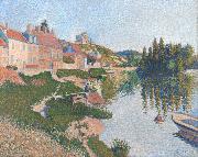 Paul Signac Riverbank,Petit-Andely (mk09) Sweden oil painting reproduction